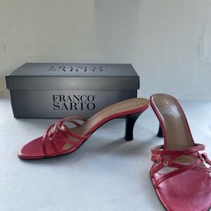Franco Sarto Red Strappy Heels